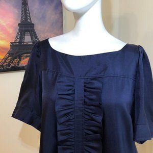 Lilly Pulitzer SILK Navy Top Blouse
